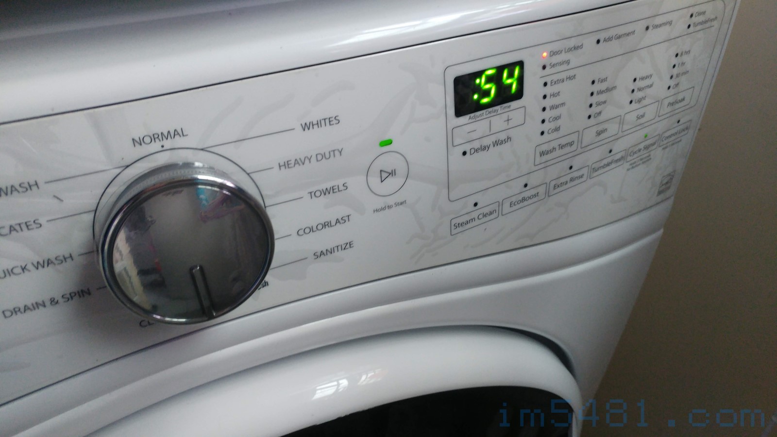 惠而浦WFW85HEFW滾筒式洗衣機 的槽洗淨模式-54分鐘